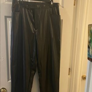 Wildlife New York 18 Women's Black Faux Leather Pants